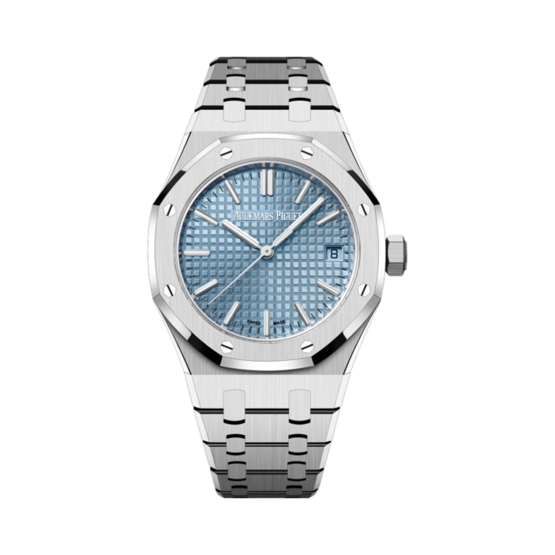 오데마 피게 로얄 오크 셀프와인딩 50주년 37mm 스틸 브레이슬릿 라이트 블루(Audemars Piguet Royal Oak Selfwinding 50th Anniversary 37mm Steel Bracelet Light Blue)