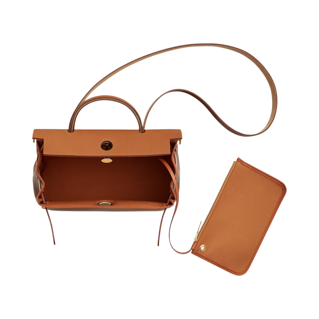 에르메스 에르백 집 31 베르소 백 르투르네 캔버스 & 골드 하드웨어 에뚜쁘 듄 포브(Hermes Herbag Zip 31 Verso Bag Retourne Canvas & Gold Etoupe Dune Fauve) - 4