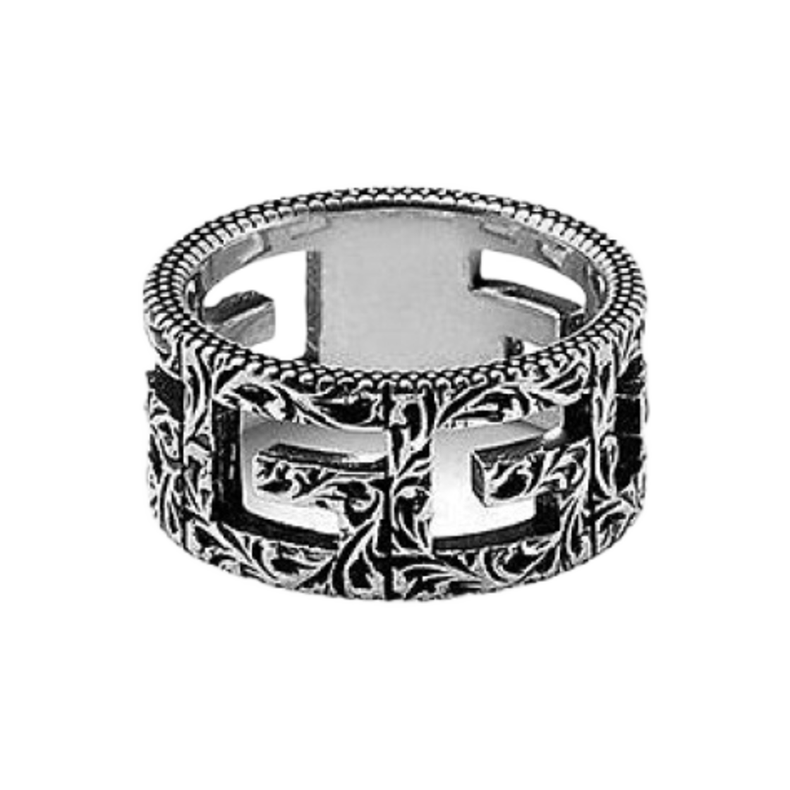 구찌 G 모티프 스퀘어 링 실버