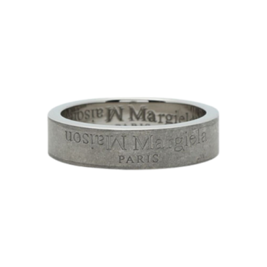 Maison Margiela Logo Engraved Ring Silver