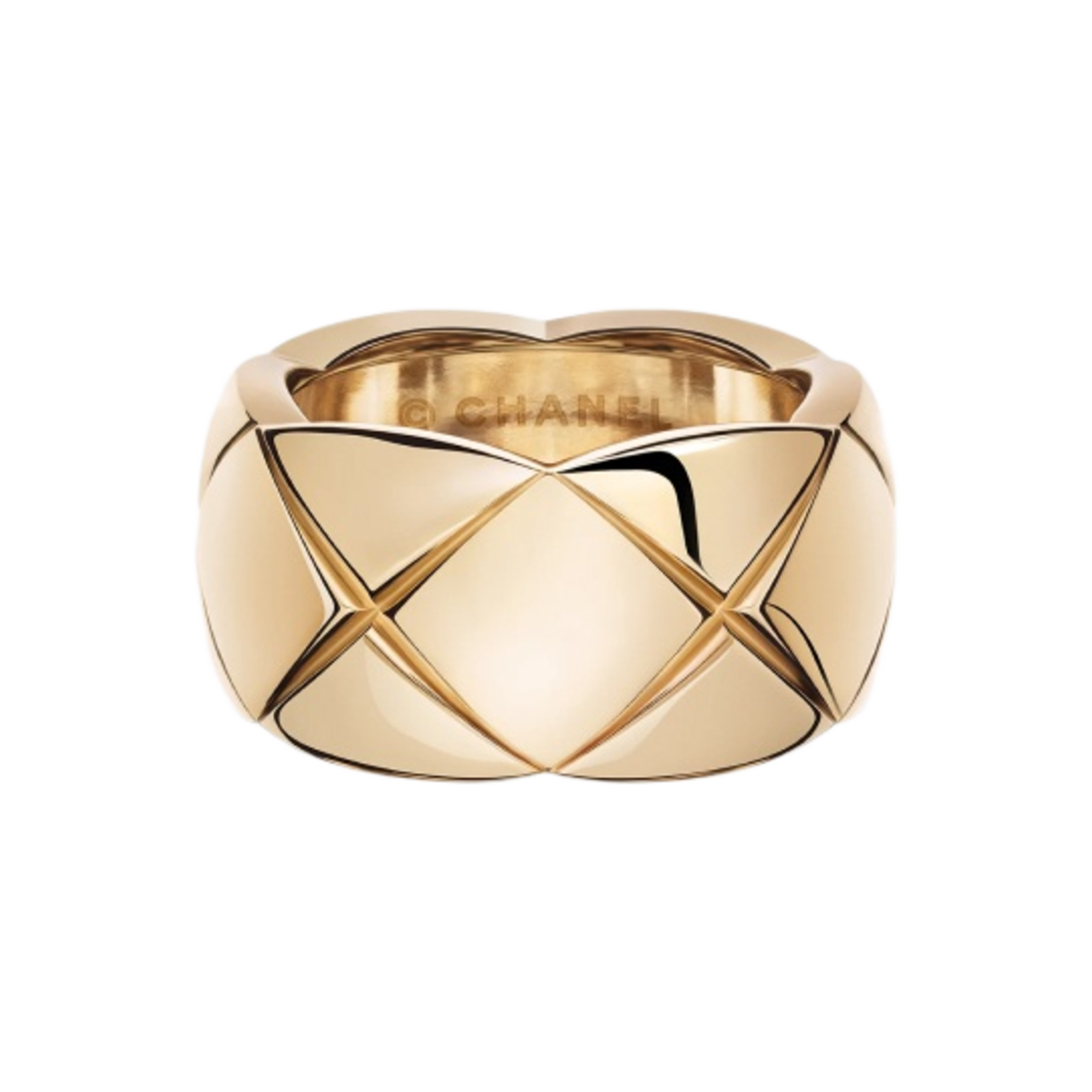 샤넬 코코 크러쉬 링 퀼티드 모티프 라지 & 18K 베이지 골드