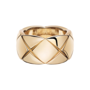 Chanel Coco Crush Ring Quilted Motif Large & 18K Beige Gold