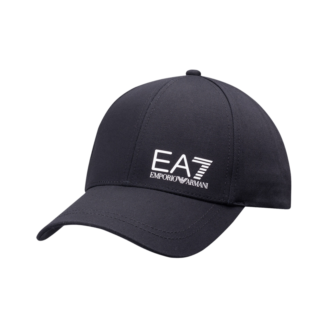 7X000005AF11989MC008 Emporio Armani EA7 Logo Print Ball Cap Black White