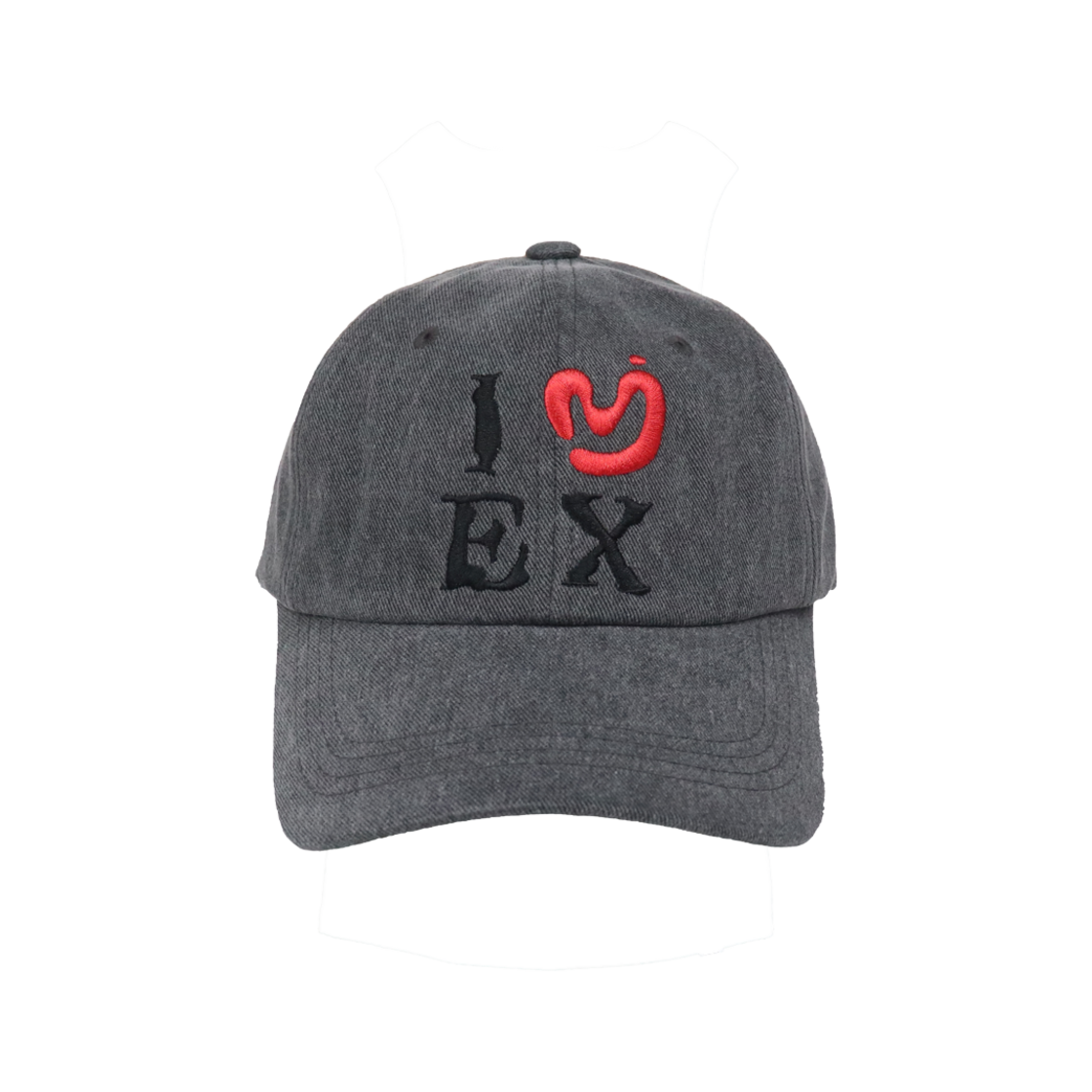 미와이후 아이러브 이엑스 볼캡 워싱 차콜(Miyhoo I Love Ex Ball CapWashing Charcoal)