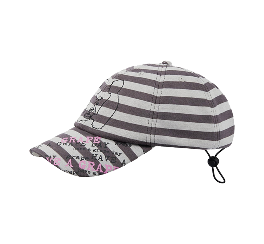 GRAPE241008 GRAPE Printed Striped Cap