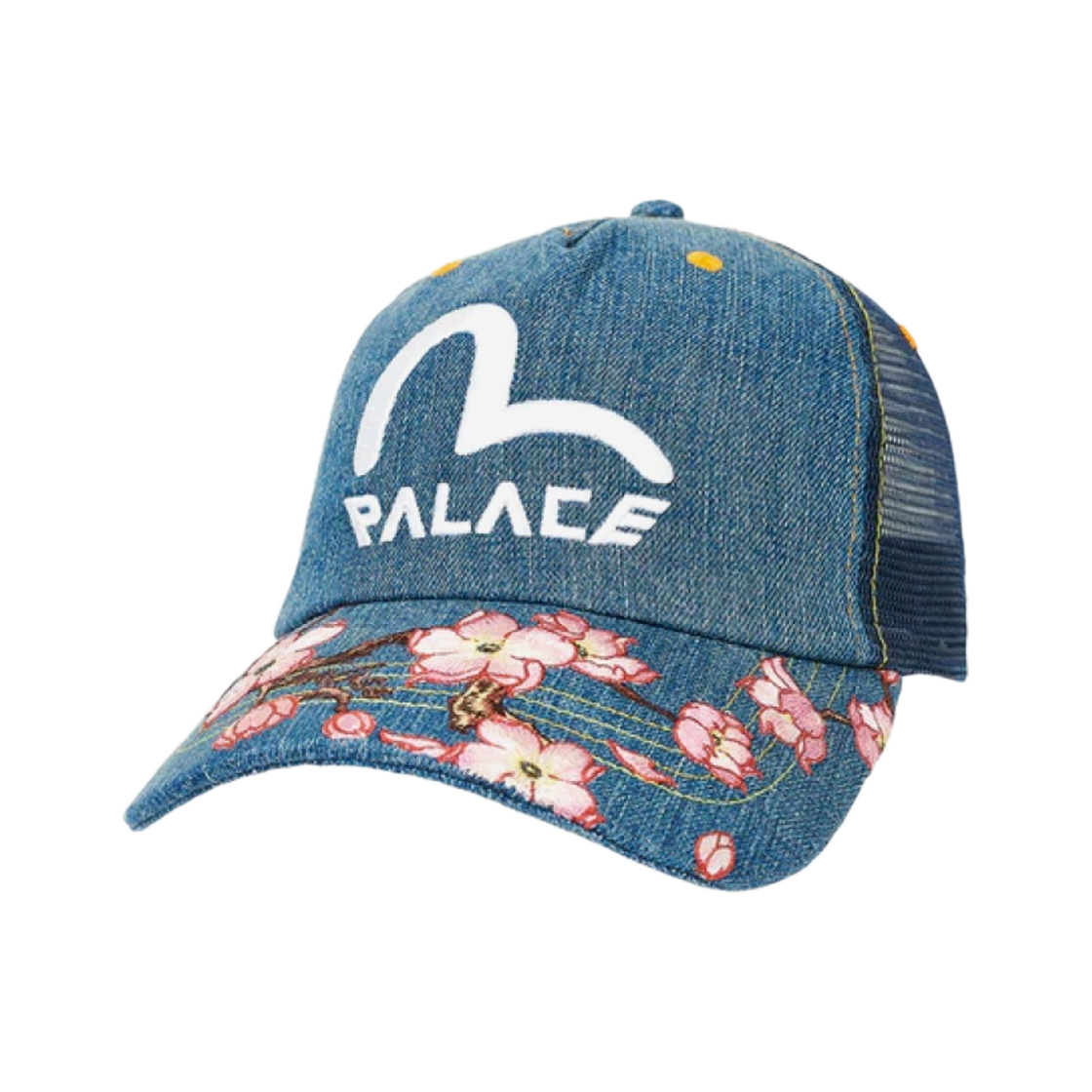 팔라스 x 에비수 데님 앤 메쉬 트러커 스톤 워시 - 23SS(Palace x Evisu Denim and Mesh Trucker Stone Wash - 23SS)
