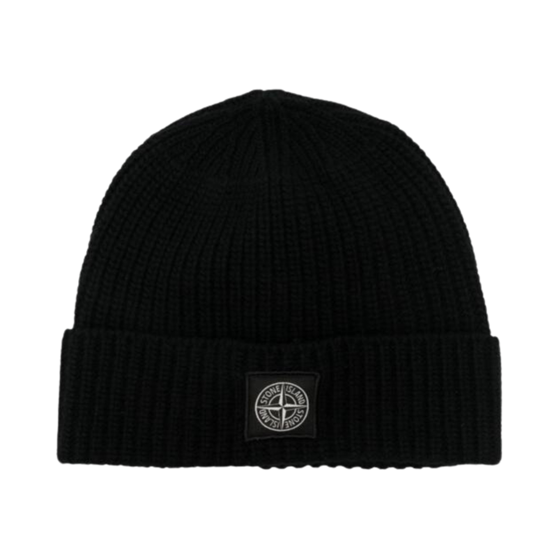 스톤 아일랜드 N10B5 립드 울 비니 블랙 - 24FW(Stone Island N10B5 Ribbed Wool Beanie Black - 24FW)