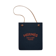 Hermes Aline Grooming Bag Canvas & Bleu Indigo Gold
