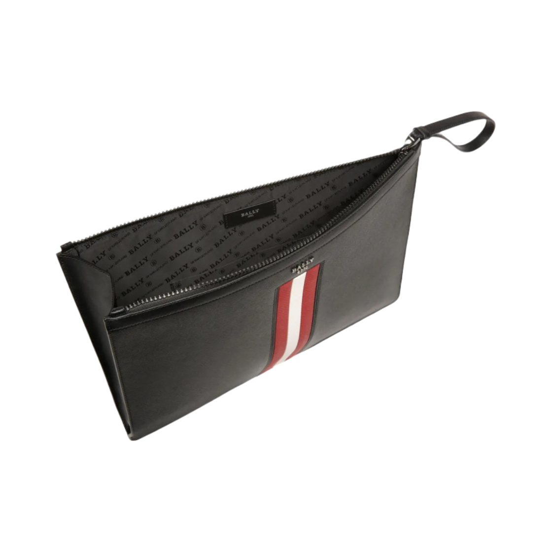 발리 볼리스 라지 리사이클 레더 파우치 블랙(Bally Bollis Large Recycled Leather Pouch Black) - 3