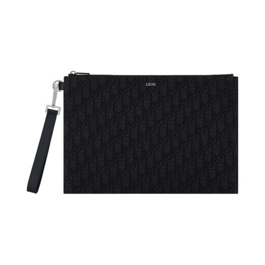 2ESCA339YSE-H03E Dior A4 Pouch Black Dior Oblique Jacquard