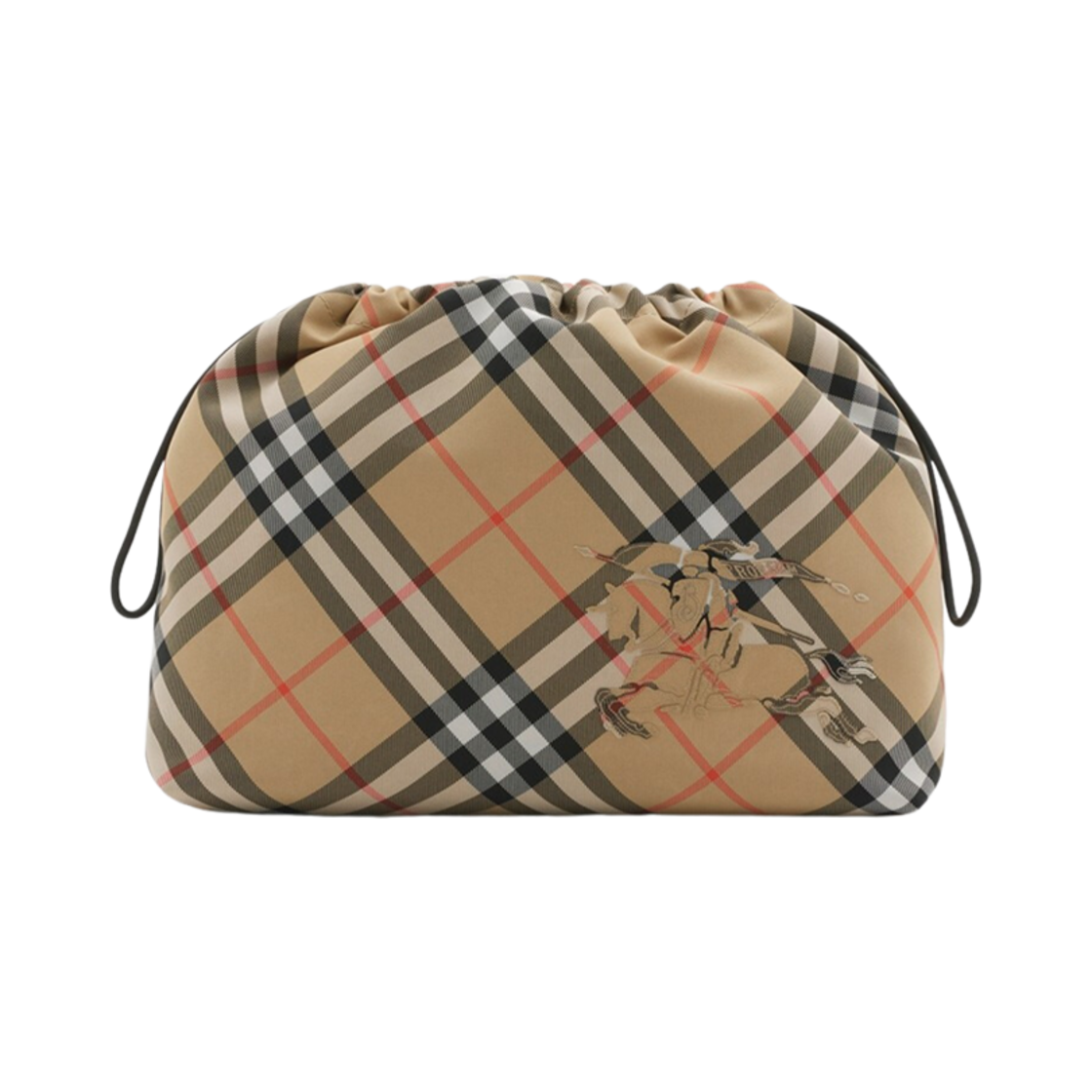 8091592 Burberry Check Pouch Sand - 대표 이미지 #1