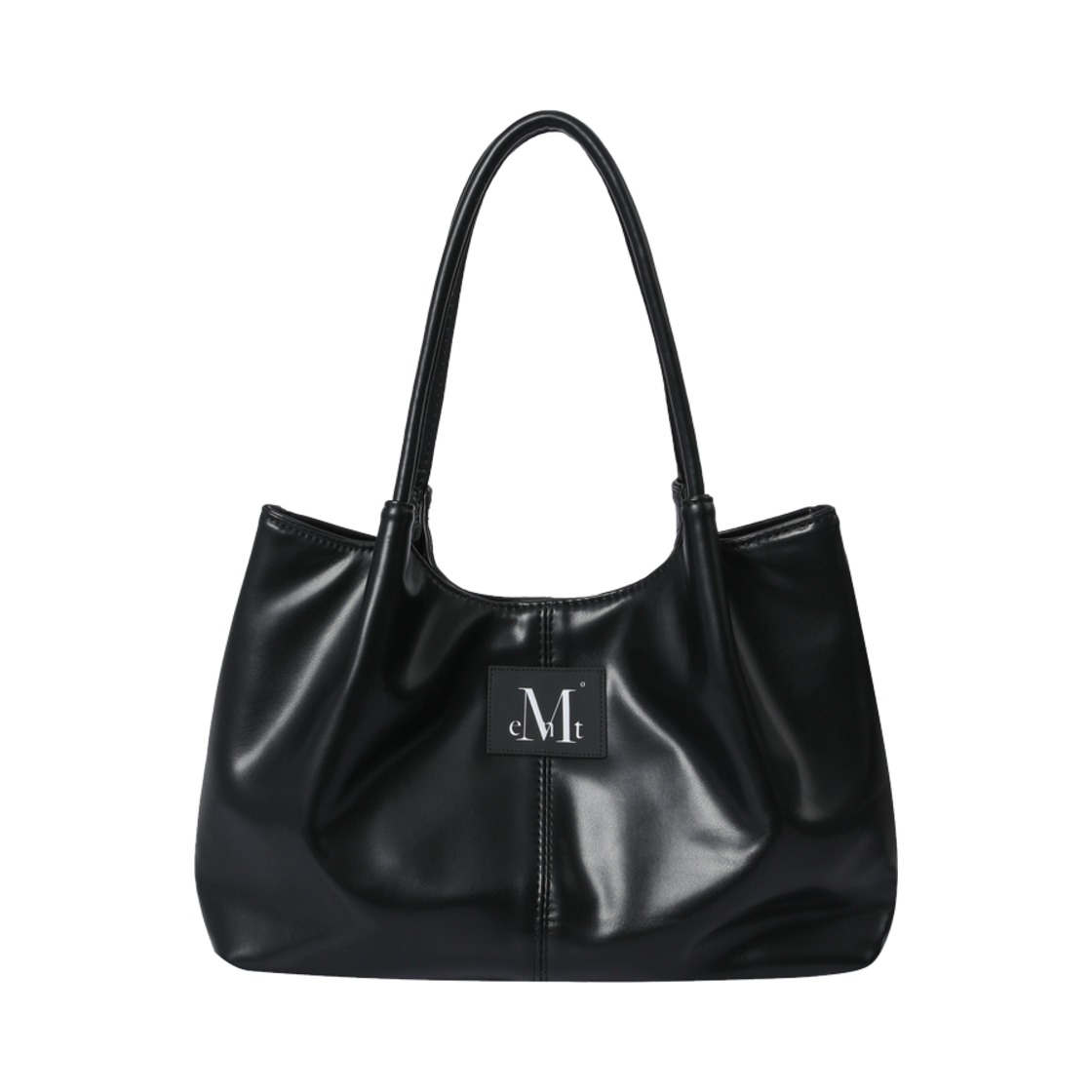 무센트 에페 미들 스티치 레더 토트백 블랙(MUCENT Epee Middle Stitch Leather Tote Bag Black)
