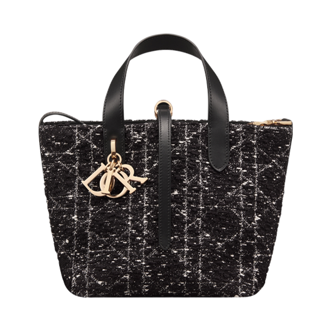 디올 스몰 뚜주흐 버티컬 토트백 트위드 까나쥬 모티프 블랙(Dior Small Dior Toujours Vertical Tote Bag Tweed with Cannage Motif Black) - 1