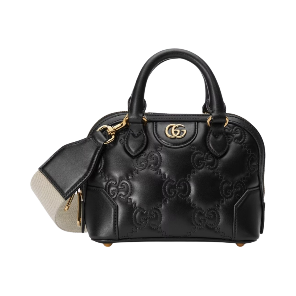 구찌 GG 마틀라세 레더 핸드백 블랙(Gucci GG Matelasse Leather Handbag Black) - 1