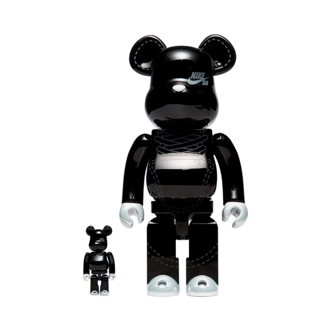 베어브릭 x 나이키 SB 2020 100% & 400% 세트 블랙(Bearbrick x Nike SB 2020 100% & 400% Set Black) - 1