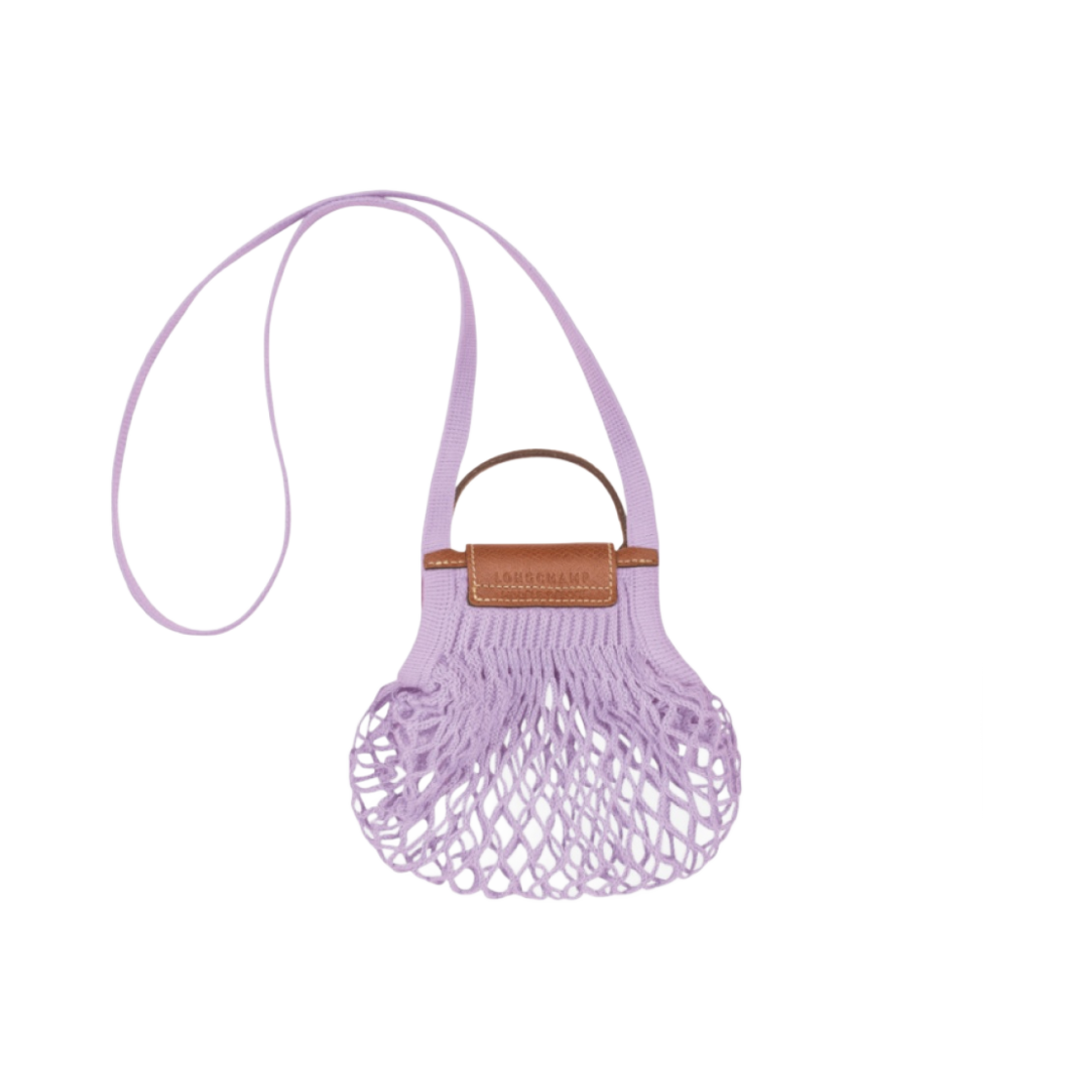 10139HVH356 Longchamp Le Pliage Filet Crossbody Bag XS Lilac - #3