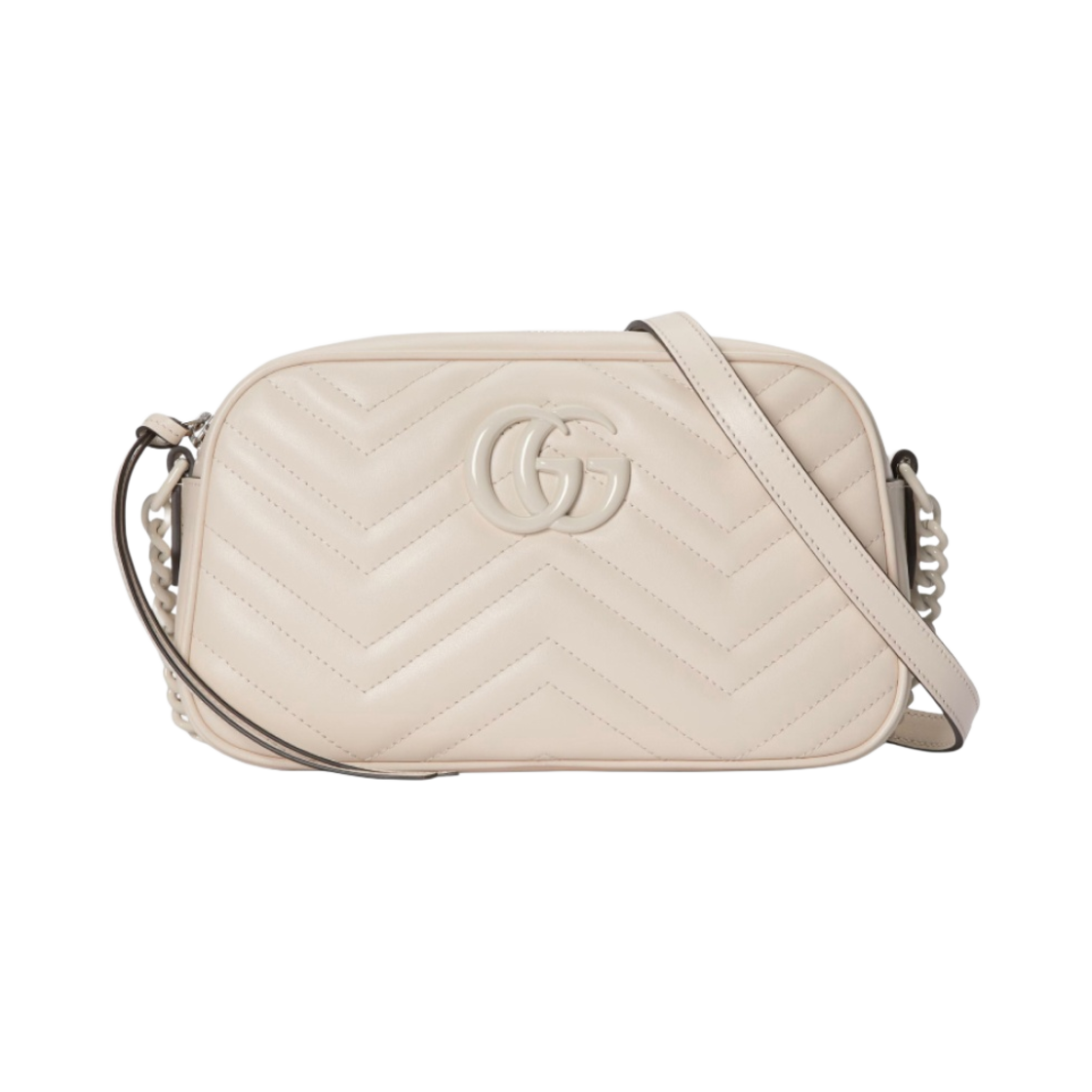구찌 GG 마몽 마틀라세 숄더백 화이트 레더(Gucci GG Marmont Matelasse Shoulder Bag White Leather) - 1