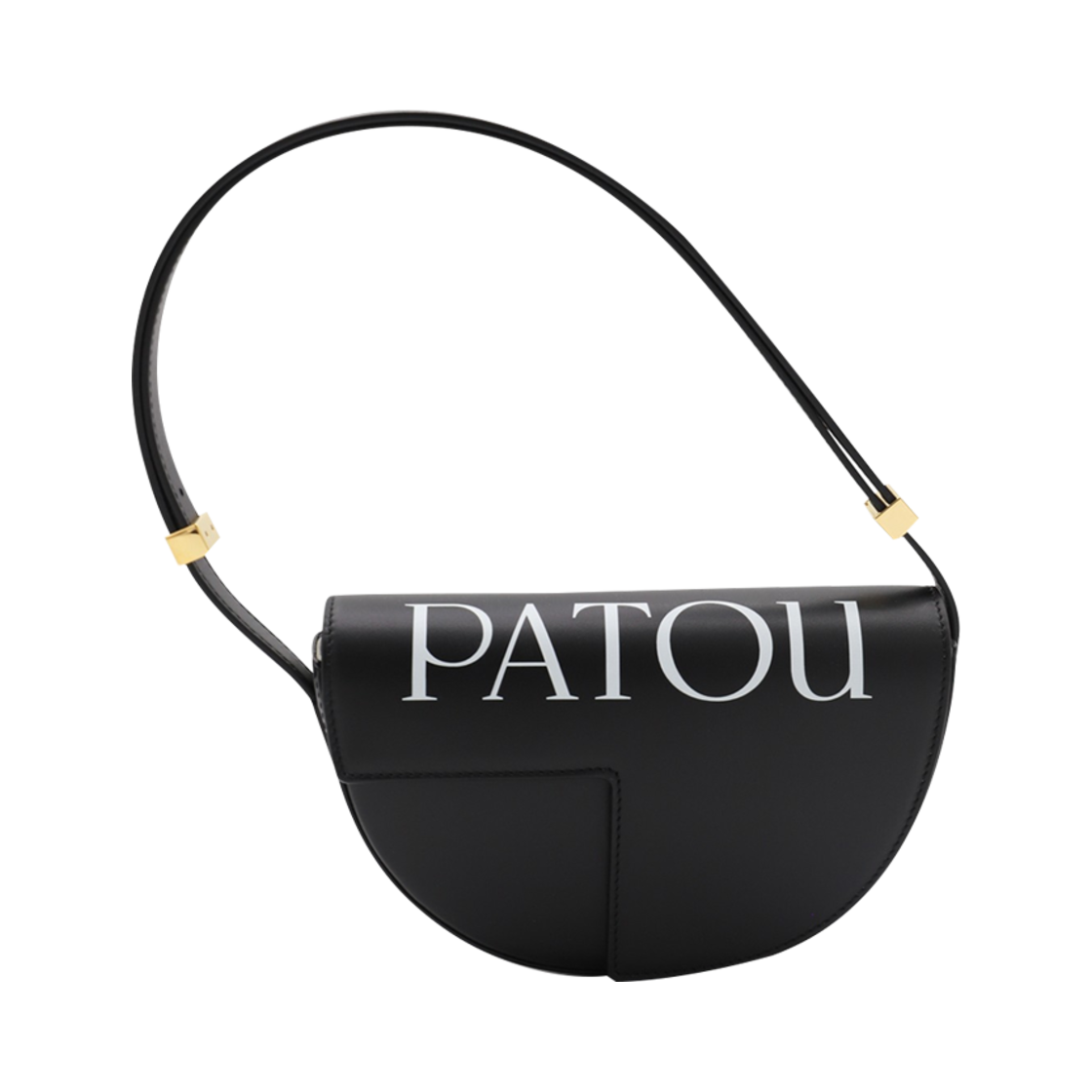 파투 르 쁘띠 파투 로고 백 레더 블랙 화이트(Patou Le Petit Patou Bag Logo Bag In Leather Black White)