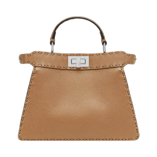 Fendi Peekaboo I See U Small Selleria Bag Brown