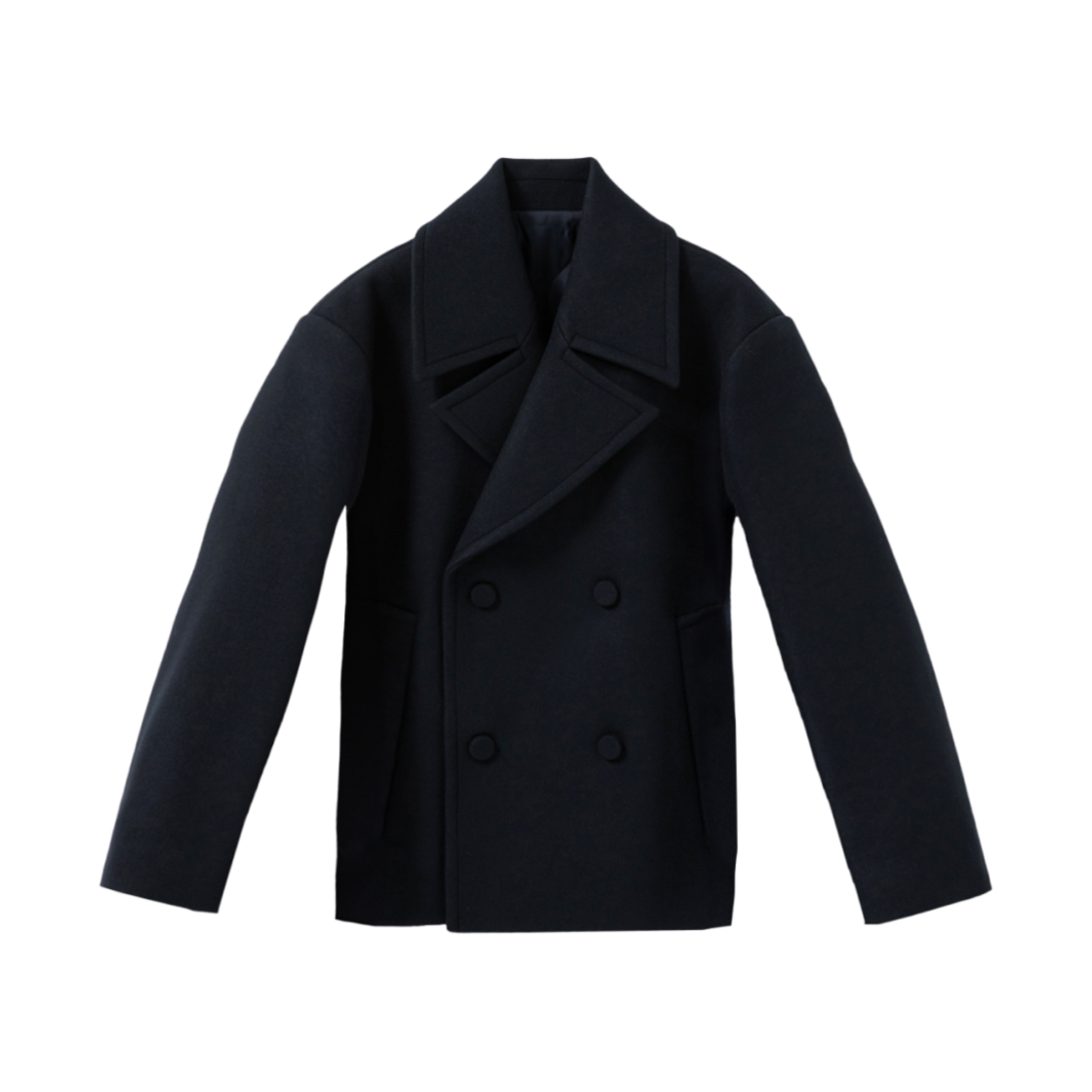 우영미 피 코트 네이비 - 24FW(Wooyoungmi Pea Coat Navy - 24FW) - 1