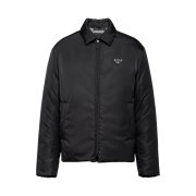 Prada Re-Nylon Cropped Down Jacket Black