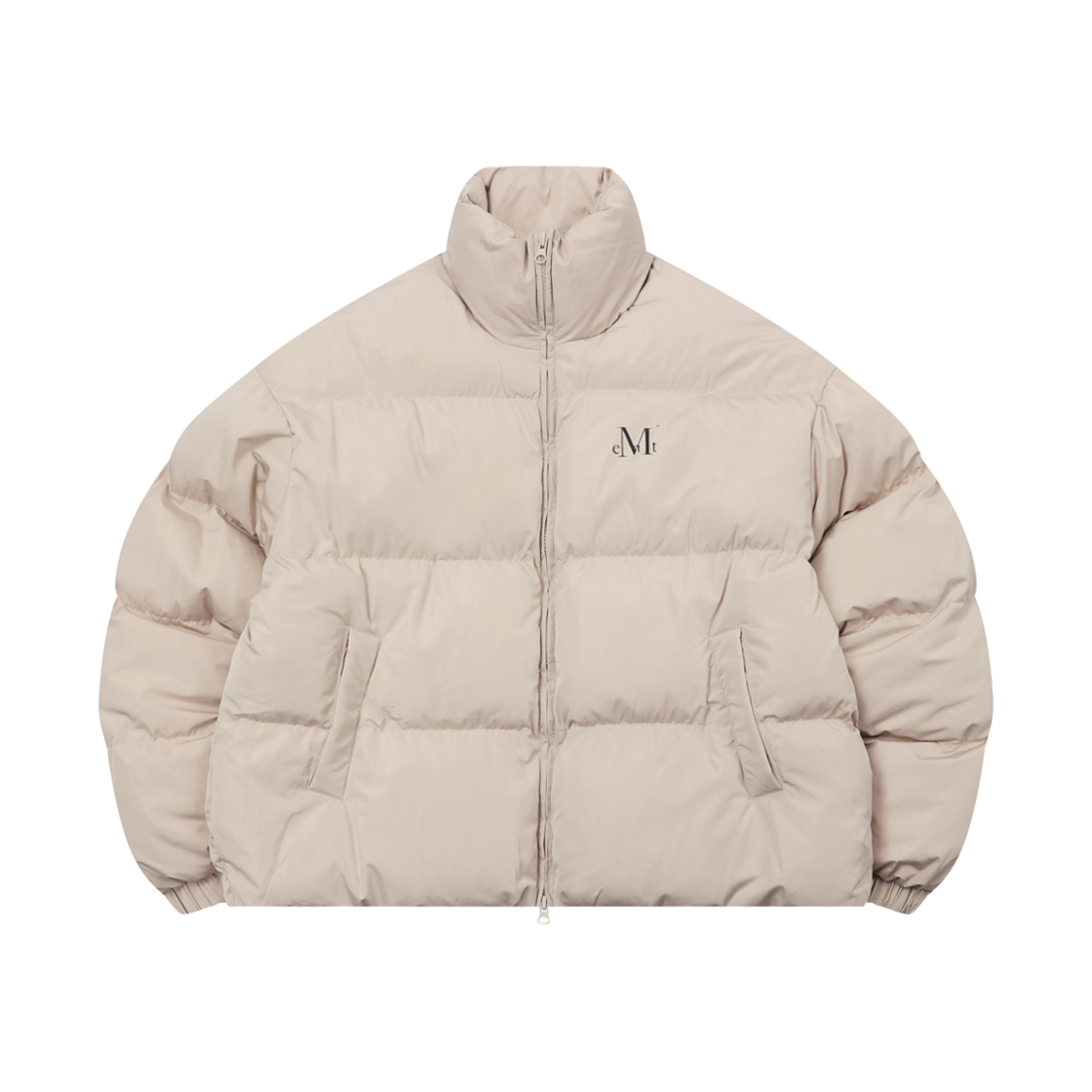 P00000QC_BG MUCENT Cheb High Neck Signature Wellon Padding 4 Divide Light Beige