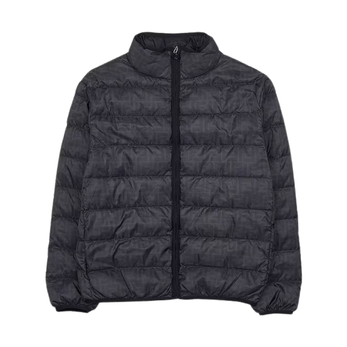 (키즈) 펜디 FF 자카드 다운 자켓 블랙((Kids) Fendi FF Jacquard Down Jackek Black)