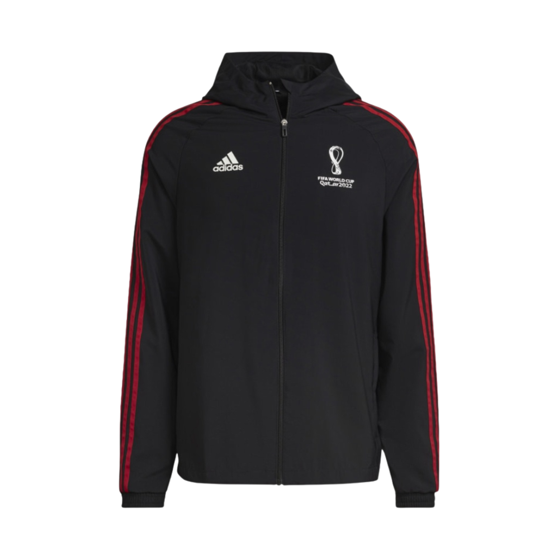 아디다스 2022 피파 월드컵 오피셜 엠블럼 우븐 자켓 블랙 - KR 사이즈(Adidas 2022 FIFA World Cup Official Emblem Woven Jacket Black - KR Sizing) - 1