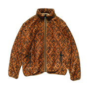 Kapital Yosemite Arabesque Pattern Fleece Zip Blouson Brown