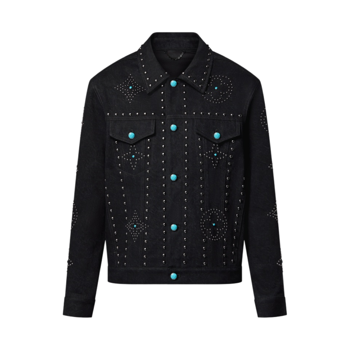 - Louis Vuitton Embroidered Denim Jacket Black