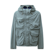 C.P. Company Flatt Nylon Goggle Jacket Stormy Weather Blue - 25SS