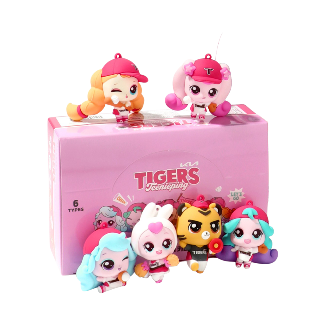 - Kia Tigers x Catch! Teenieping Random Figure Keyring (6 Blind Boxes)