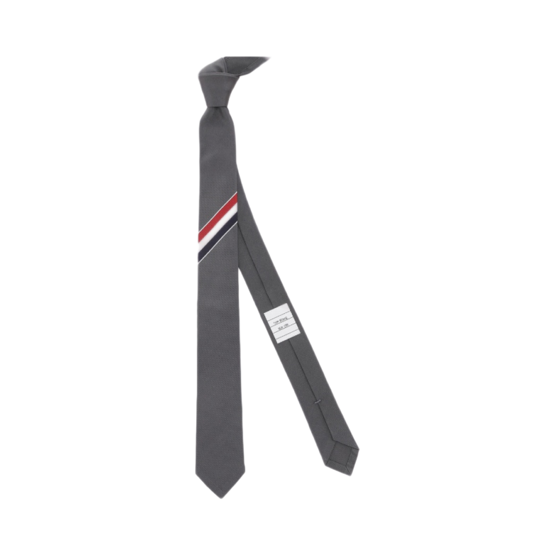 톰브라운 그로그랭 스트라이프 타이 다크 그레이(Thom Browne Grosgrain Stripe Tie Dark Grey)
