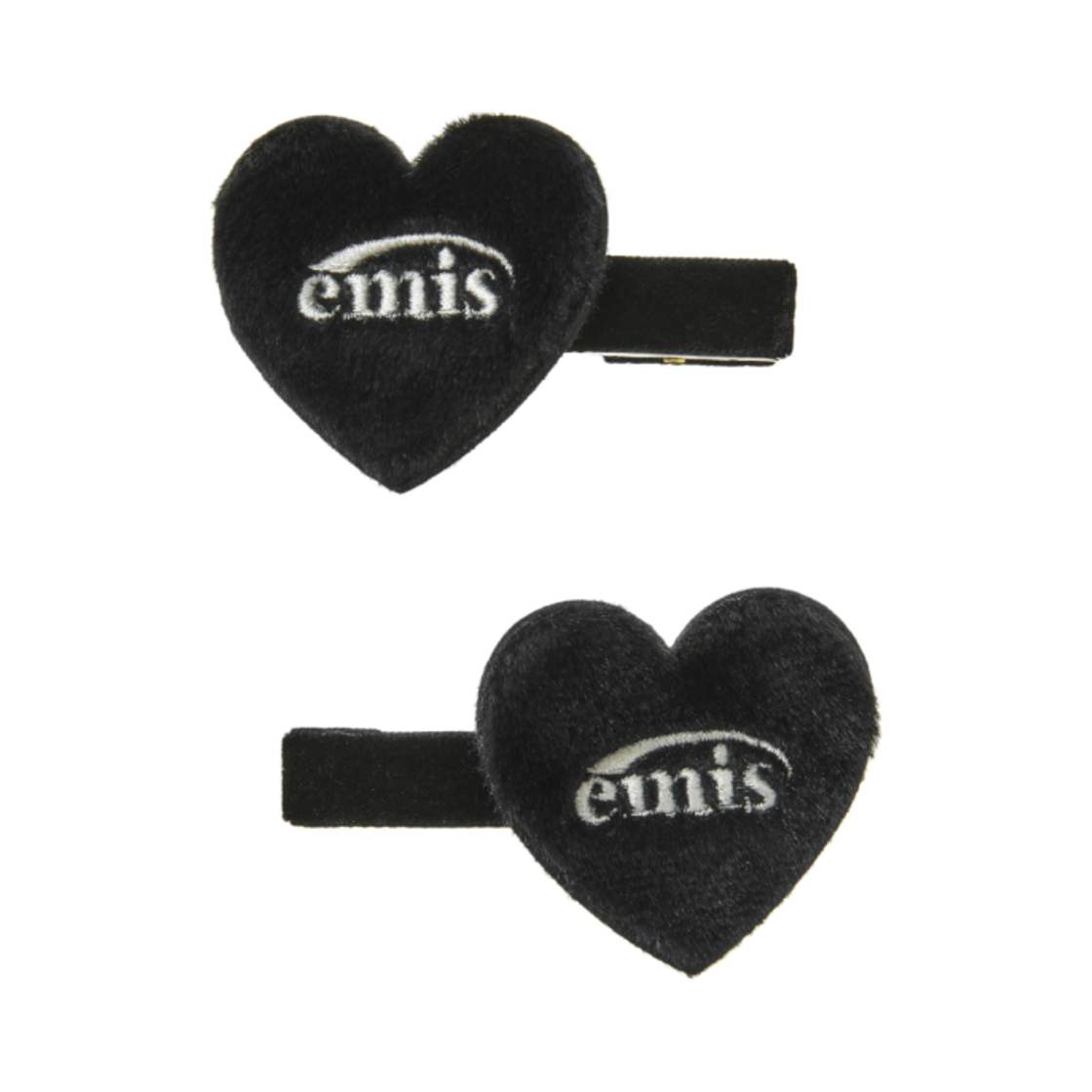 이미스 포우 퍼 하트 헤어핀 블랙(Emis Fur Heart Hairpin Black) - 1