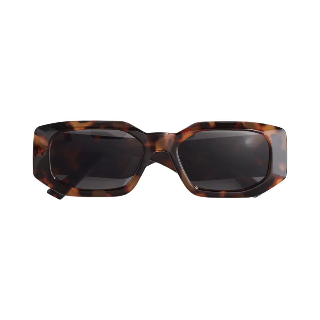 에이치앤엠 직사각 선글라스 브라운 토토이즈 패턴(H&M Rectangular Sunglasses Brown Tortoise Pattern)