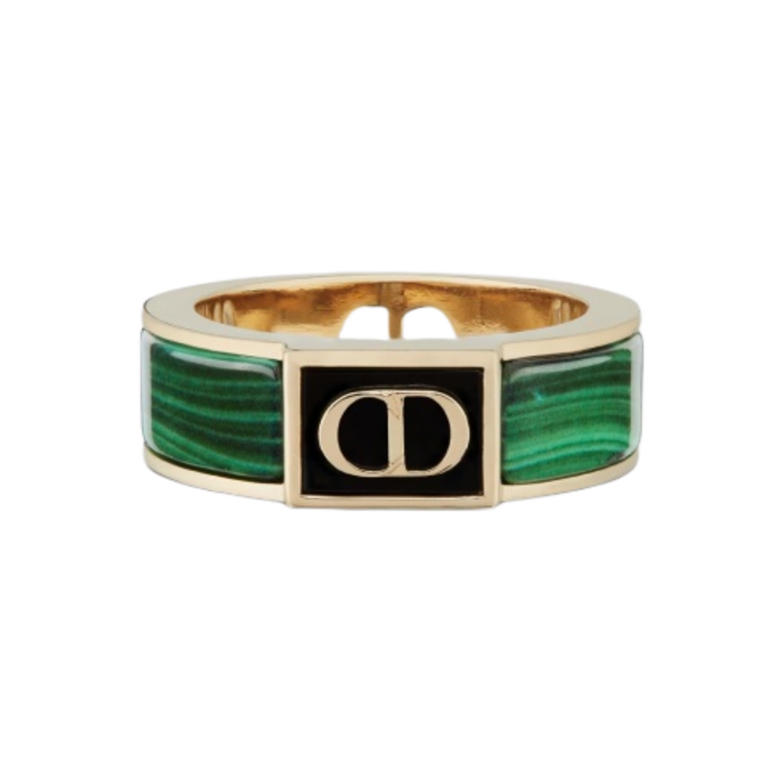 디올 x 데님 티어스 디올 티어스 링 골드 피니쉬 브래스 레진 블랙 아게이트(Dior x Denim Tears Dior Tears Ring Gold Finish Brass Resin Black Agate) - 1