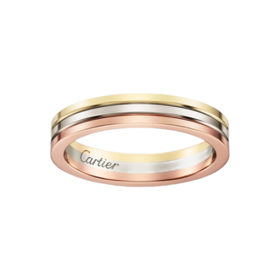 B4052200 Cartier Vendome Louis Cartier Wedding Band Pink Gold White Gold Yellow Gold