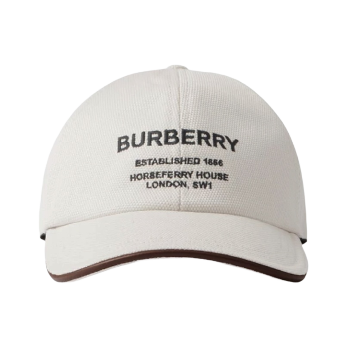 버버리 호스페리 모티프 코튼 캔버스 베이스볼 캡 내츄럴(Burberry Horseferry Motif Cotton Canvas Baseball Cap Natural) - 1