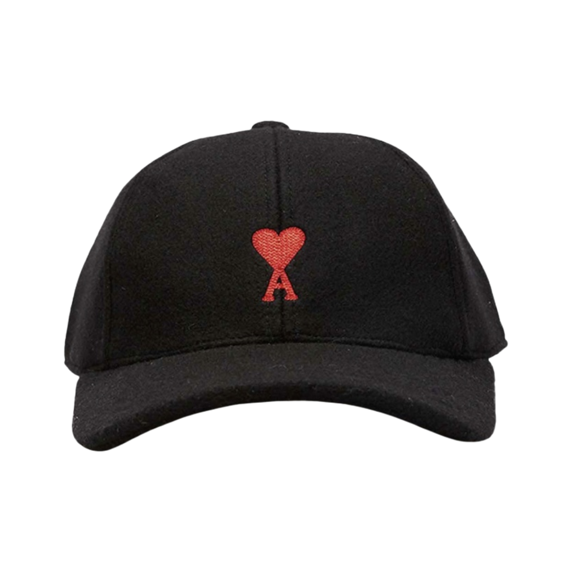 아미 스몰 하트 로고 울 베이스볼 캡 블랙(AMI de Coeur Wool Baseball Cap Black) - 1