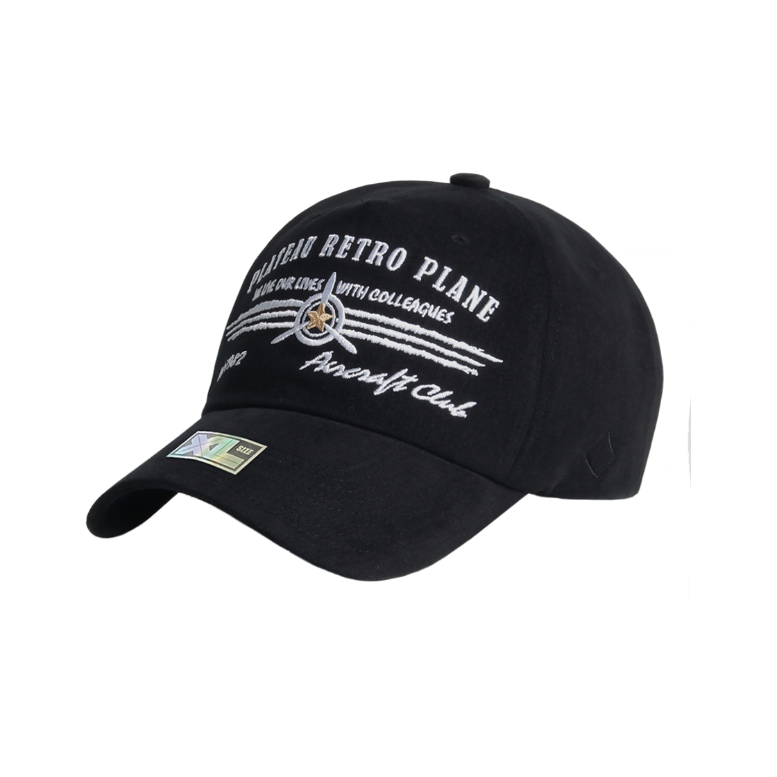 XL100 PLATEAU BIG SIZE BALLCAP XL RP CAP BLACK