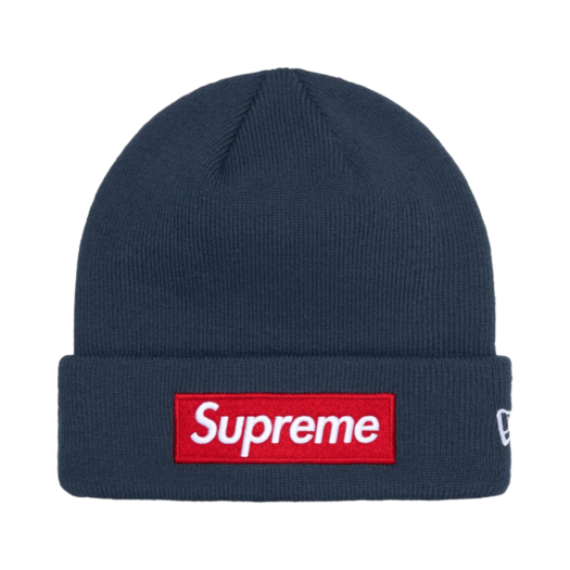 Supreme New Era Box Logo Beanie Navy - 24FW