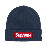 Supreme New Era Box Logo Beanie Navy - 24FW