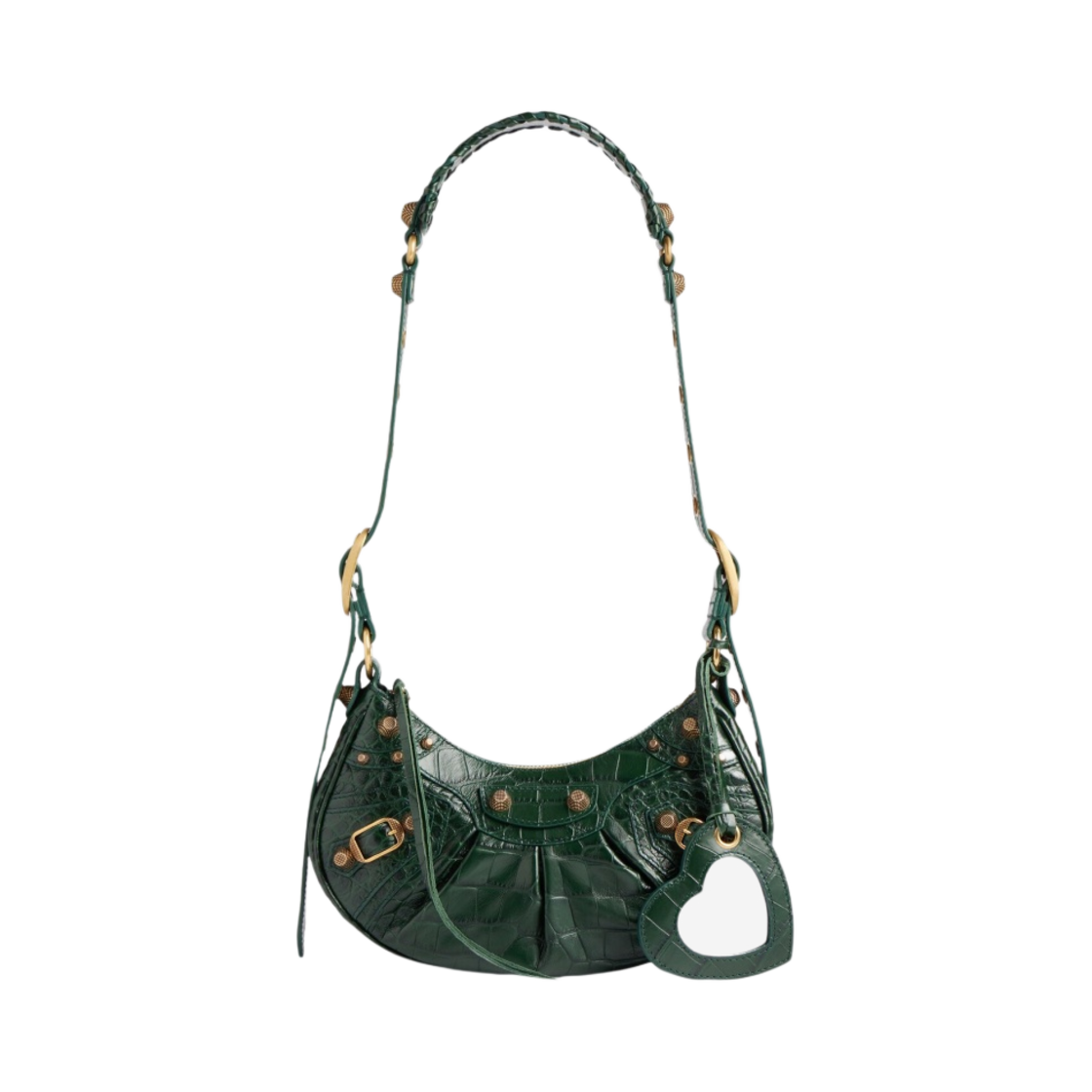 발렌시아가 르 카골 XS 숄더백 크로커다일 엠보스 그린(Balenciaga Le Cagole XS Shoulder Bag Crocodile Embossed Green)