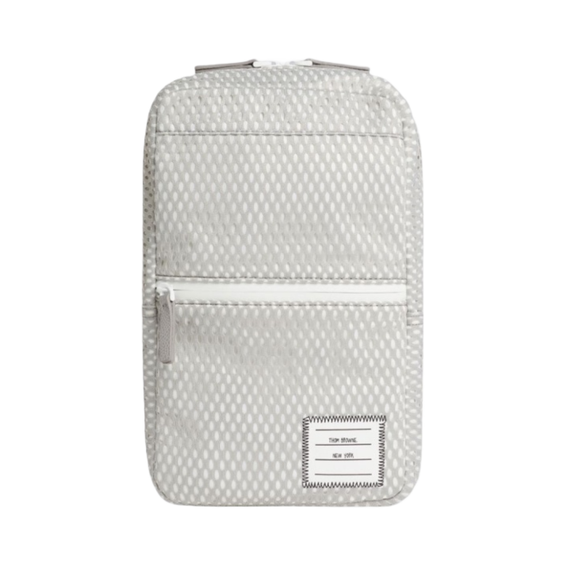 톰브라운 헤비 애슬레틱 메쉬 스트라이프 스트랩 크로스바디백 미디움 그레이(Thom Browne Heavy Athletic Mesh Stripe Strap Crossbody Bag Medium Grey) - 1