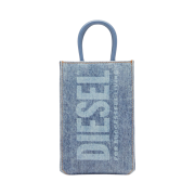 Diesel DSL Mini Shopper Bag in Coated Marbled Denim Blue