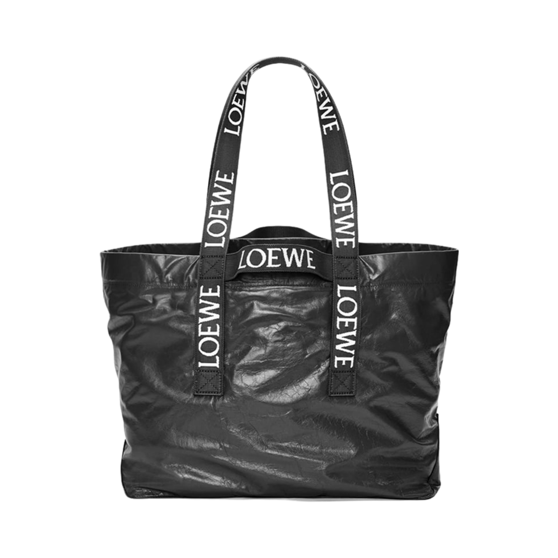 로에베 폴드 쇼퍼 인 페이퍼 카프스킨 블랙(Loewe Fold Shopper In Paper Calfskin Black) - 3