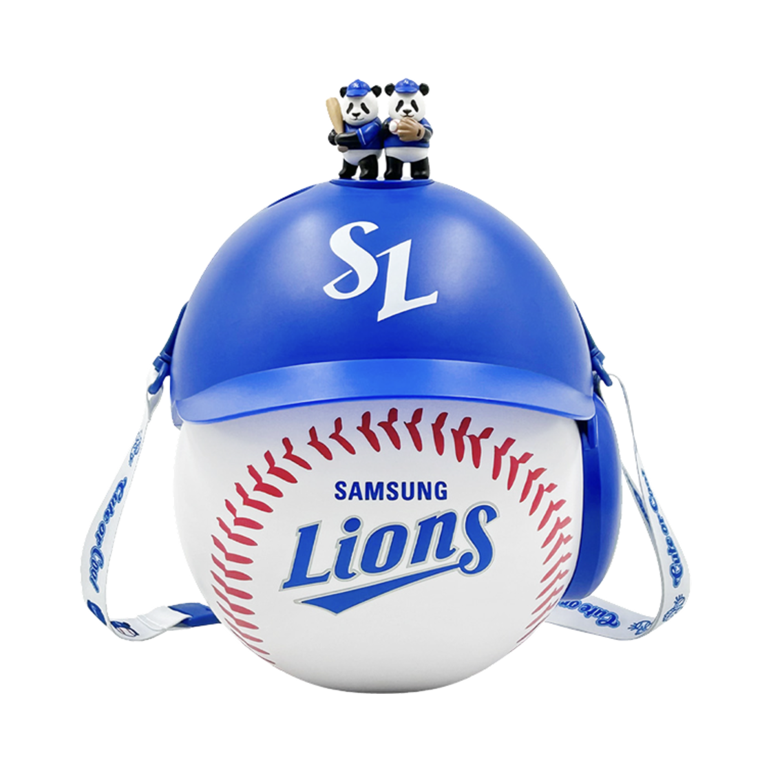 삼성 라이온즈 x 바오패밀리 루이후이 팝콘통 화이트 블루(Samsung Lions x Bao Family Rui & Hui Popcorn Bucket White Blue)
