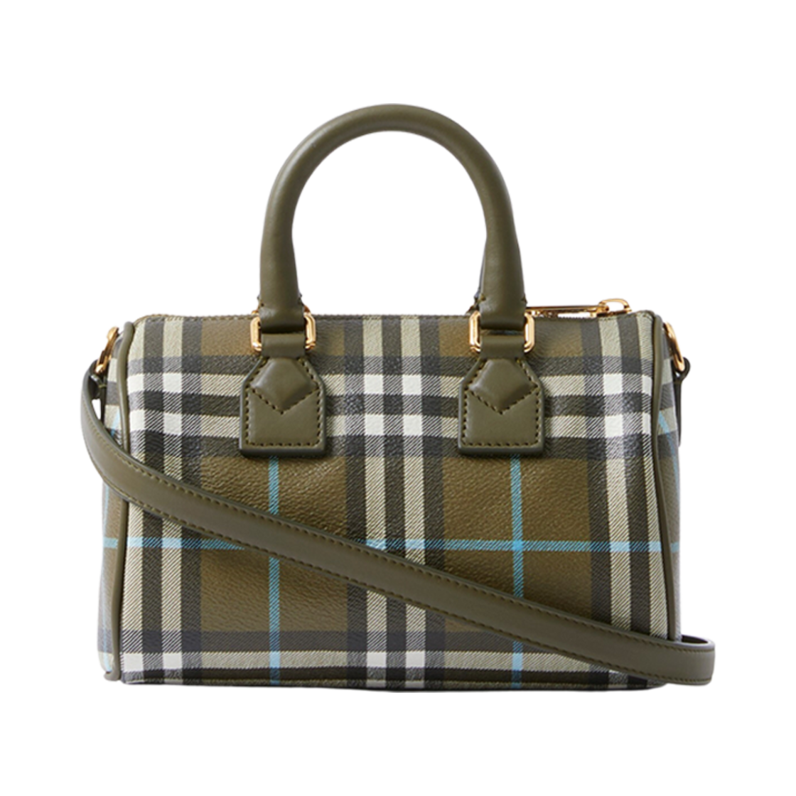 버버리 체크 미니 볼링백 올리브 그린(Burberry Check Mini Bowling Bag Olive Green) - 2