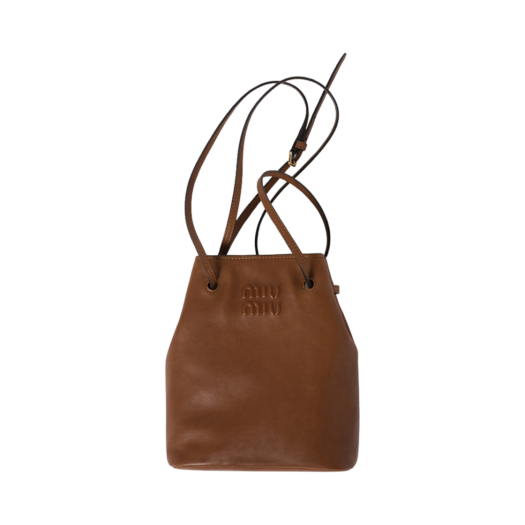 5NF460-AEFX-F0316 Miu Miu Nappa Leather Mini Bag Oak