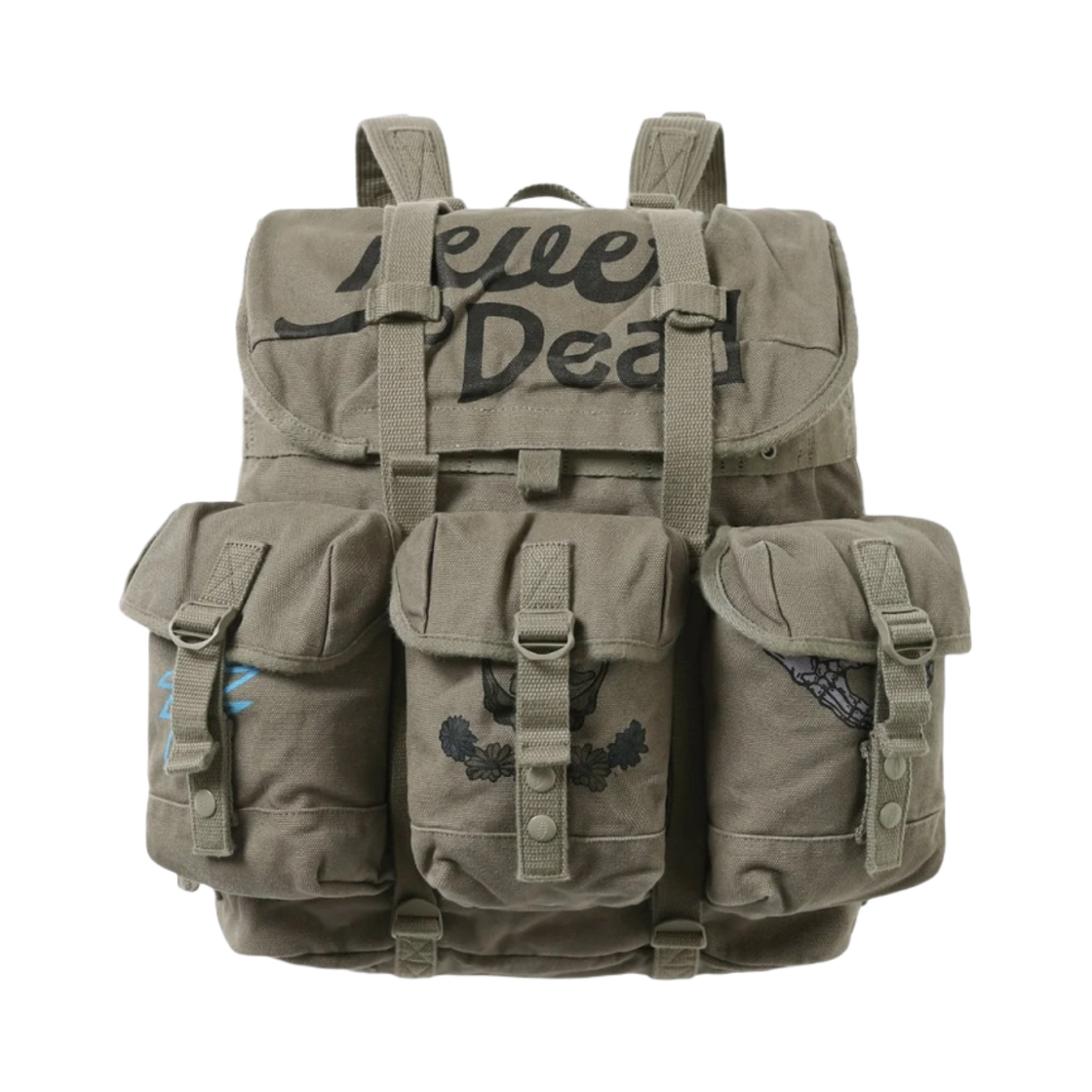 GD233WBABP01MUD Thisisneverthat x Grateful Dead Iconography Alice Pack Mud